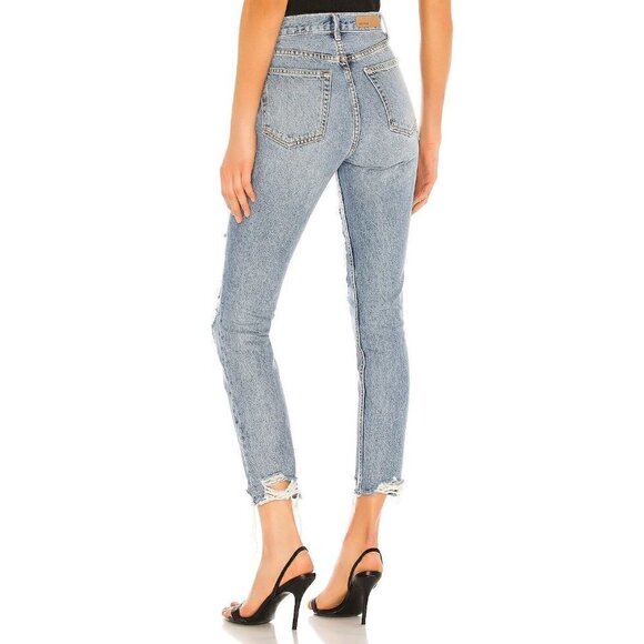 NWT Girlfriend Super High Rise Karolina GRLFRND in Keep It Movin Blue 23 - Picture 2 of 7